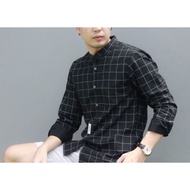 DSL001 เสื้อเชิ้ตผู้ชาย เสื้อเชิ้ตคอจีน ผ้า Oxford by bonne.chance ลาย เสื้อเชิ้ตผู้ชาย ราคาถูก