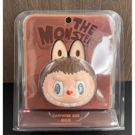 POP MART LABUBU Originals Brown Silicone Earphone Bag Zipper Type Pendant Coin Purse Pop Mart Offici