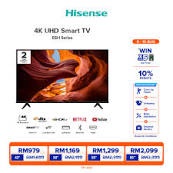 [FREE Installation] Hisense 4K UHD Dual Band WiFi Smart TV / Television 77..