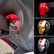 Electric Motorcycle One-Click Start Protection Cover Iron Man Marvel Modification Supplies Key Ring Button Decorative Sticker Car decoration 3XOs