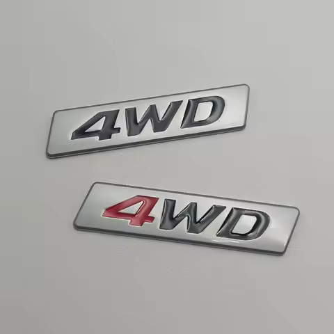 3D Metal Logo 4WD Emblem Car Fender Size Badge Car Trunk Decals 4WD Sticker Accessories