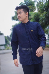 Kemko Sultan Embos almarogi Baju Koko Pria Dewasa Lengan Panjang Premium Terbaru Slimfit Kemeja Muslim Modern Casual