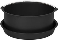 GUQIANLU Air Fryer Cake Pan,Two 6-Inch Baking Pans for Air Fryers, Compatible with Most Air Fryer, Oven, and Instant Pot Brands, Featuring Non-Stick, Dishwasher-Safe, and Universal Design.