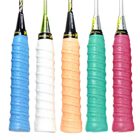 FANGCAN 10PCs Sticky Pickleball Paddel Overgrip Perforated Tennis Grip Tape for Squash Badminton Bea