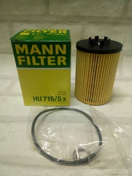 กรองน้ำมันเครื่อง  BMW  Series 7  E65 / E66  ( 2001 - 2008 )  รุ่น  735i / Li    Oil Filter  Mann  HU715/5x