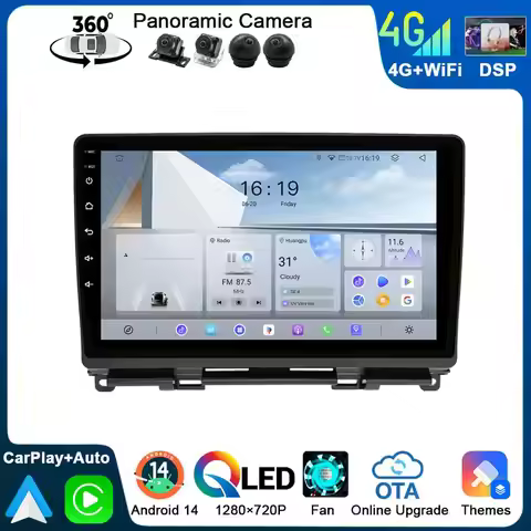 FEWANRO 360 Panoramic Camera GPS Navigation For Honda Fit GR GS 2020-2024 Jazz 2020-2024 8Core Car R