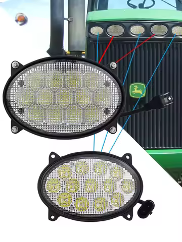 LED Light Tractor Oval for Deere Versatile Buhler Tractor Sprayer Combines Cotton Picker 65W 6.3 inc