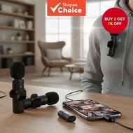 Portable Wireless Lavalier Microphone K9 for Android IOS Live Vlog Gaming Phone