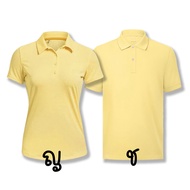 เสื้อคอปกPolo โปโล พร้อมส่ง สีเหลือง เสื้อโปโลหญิง เสื้อเชิ้ตชาย ผ้าลาครอส 72 พรรษา