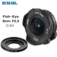 8mm F3.8 Fish-eye C mount Wide Angle Fisheye Focal length Fish eye Lens Suit For Nikon 1 AW1 V1 V2 V
