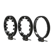 Movo FR3 Adjustable Follow Focus Ring Set of 3 with 65mm, 75mm and 85mm Lens Gear Rings (Standard 32