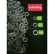 Solid Ring Stainless Steel 4mm/5mm/6mm Jigging Assist Hook Tools