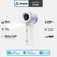 Amgras Metalce Fan Pro2 High-Speed Handheld Spray Fan Portable Kipas LED Display 6000mAh