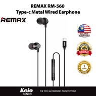 REMAX RM-560 Earphone Type C Earphone Gaming Earphones Type C Earfone Gaming Earphone With Mic Wired