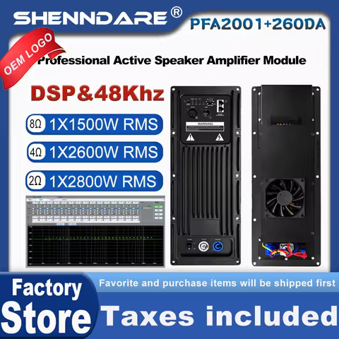 ShennDare PFA2001Professional Active Speaker Amplifier Module With DSP 1x1500W 8OHM Amplifier Module