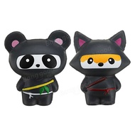 Simulated Ninja Panda Ninja Fox 14cm Cute Jumbo Squishy Ninja Cat Fox Panda Scented Super Slow Rising Kids Toy Gift