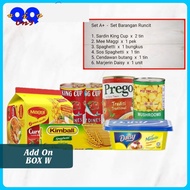 Add On BOX W (7 Quantity 6 Item) Set Barang Makanan Kering Barangan Runcit Asas Grocery.