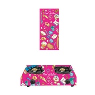 Wallpaper Sticker 2-door Refrigerator &amp; 2-burner Stove MOTIF KITCHEN