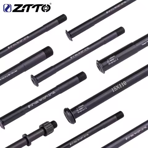 ZTTO MTB Thru Axle Road Bike Shaft Front Rear Skewers Cap 12mm 15mm Wheel Axis Hub X-12 Nut 15x100 1