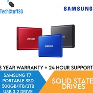 SAMSUNG T7 PORTABLE USB 3.2 External SSD 1TB/2TB - All Colors Available (MU-PC1T0T/AM)