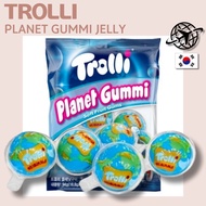 Trolli Planet Gummi 5p Earth Gummy Globe Jelly Viral TikTok Mukbang Syrup Filled Soft Candy Snack