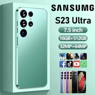 【รับประกัน1ปี】ส่งฟรี Sansumg S23 Ultra 5G 7.5นิ้ว เต็มจอ โทรศัพท์เคลื่อนที่ 5G ขายดี สมาร์ทโฟน Ram 16GB+Rom 512GB สนับสนุนไทย 6800mAh โทรศัพท์มือถือ โทรศัพท์เล่นเกมลื่น Android 12.0 Smartphone มือถือราคาถูก การกวาดล้าง โทรศัพท์เล่นเกมราคาถูก โทรศัพท์ถูกๆ