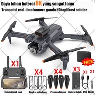 100% Imported KKRC Drone Drone jarak jauh 5 km Kamera ganda 8K HD dengan 3 baterai Masa pakai batera