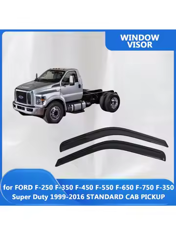Window Visor for FORD F-250 F-350 F-450 F-550 F-650 F-750 1999-2016 STANDARD CAB PICKUP Wind Deflect