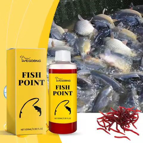 Red Worm Bait Fish Attractant High Concentration Fish Bait Attractant Enhancer Liquid Strong Scented