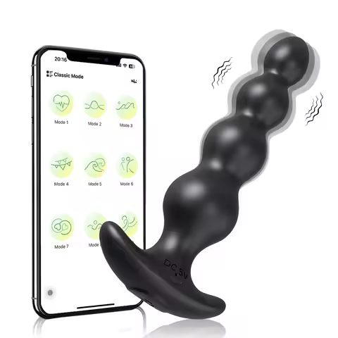 APP Vibrating Anal Beads Butt Plug for Men Women Anal Vibrator Prostate Massager Anal Balls Men Soft