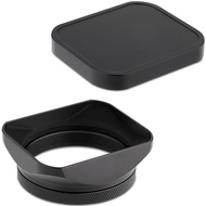 Haoge ฝาครอบเลนส์สำหรับโลหะสี่เหลี่ยม Fujifilm X100VI X100V ฟูจิ X100F ขนาด49มม. แหวนรองเลนส์กล้องถ่