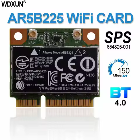 AR5B225 R9485 BT4.0 Wireless WIFI Card For HP 4340S 4545S 240 250 450 650 COMPAQ 655795-001 654825-0