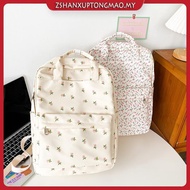 Korean Fashion Flower Pattern Bagpack Doughnut Macaroon Backpack Girls' Large Capacity Laptop Bag