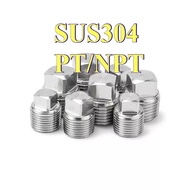 304 stainless steel square plug PT/NPT 【AC-MB】