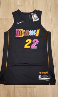Nike Jimmy Butler 畢拿 熱火 Miami Heat City Edition authentic jersey size 44 M 球員版 落場版 波衫 球衣