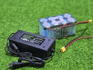 แบตลิเธียม 4S (2P)+ชุดชาร์จ LiFePO4 32650 32700 4s 12.8v-14.6v 12000mah. แบตเตอรี่ แบตเครื่องเสียงตู