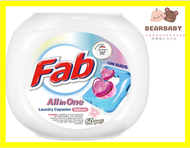 快潔 - 快潔Fab All-in-1洗衣珠(櫻花)60粒盒裝[原裝行貨]