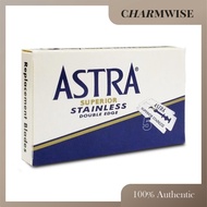 Astra (BLUE) Superior Stainless Double Edge Safety Razor Blade 10piece Individual Pack