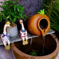 Chinese Creative Artificial Pottery Pot Fish Pond Filter Decoration Outdoor Courtyard Water Tank Circulating Water Landscape Combination Ornaments