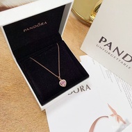 Pandora ของแท้ สร้อยคอเงิน 925 จี้หัวใจ ของขวัญที่ดีที่สุด สําหรับแฟนสาว As the Picture One