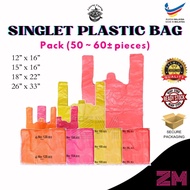 Singlet Plastic Bag (12 x 16 /15 x 16/18 x 22/26 x 33) Tangkai Plastik Beg
