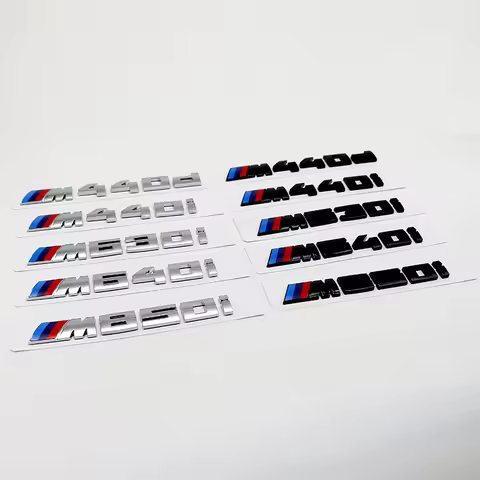 Gloss Black M Logo Car Trunk Emblem Badge Letter Sticker For BMW 1 2 3 5 7 Series X3 X4 X5 M550i M13