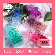 XO Set of 9 Korean style multicolored twisted spring plastic hair ties