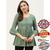 100% ORIGINAL READY STOCK Kurti Indian Women Kurtis Top Saree Sari Punjabi Suit Readymade Kurti UD39