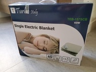TURBO Italy single electric blanket 單人電暖氈 單人電電毯可水洗雙可探測控制器防火合成羊毛冬季毯