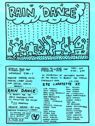 After Keith Haring Rain Dance Benefit Announcement Poster