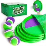Toss and Catch Ball Set Upgraded - Kids Toys Stocking Stuffers for Family Games - Water-Resistant Gr