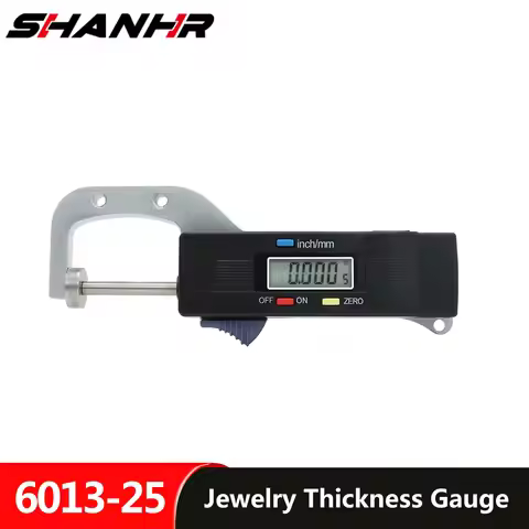 SHANHR 0-25 mm Mini Digital Jewel Gem Gemstone Thickness Gauge Caliper With 0.01 mm Measure Thicknes