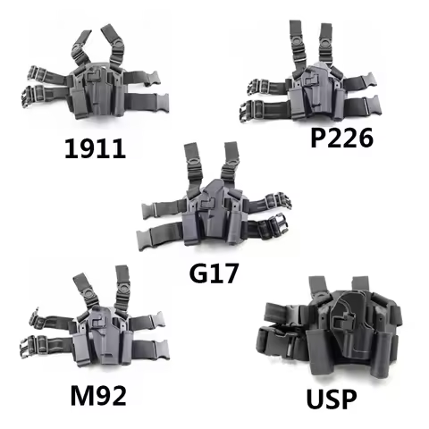 Tactical Gun Holster for Glock 17 19 USP 1911 M92 P226 Outdoor Hidden Leather Holster Real CS Gun Le