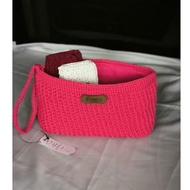MERAH Simple knitted wallet Pink knitted wallet